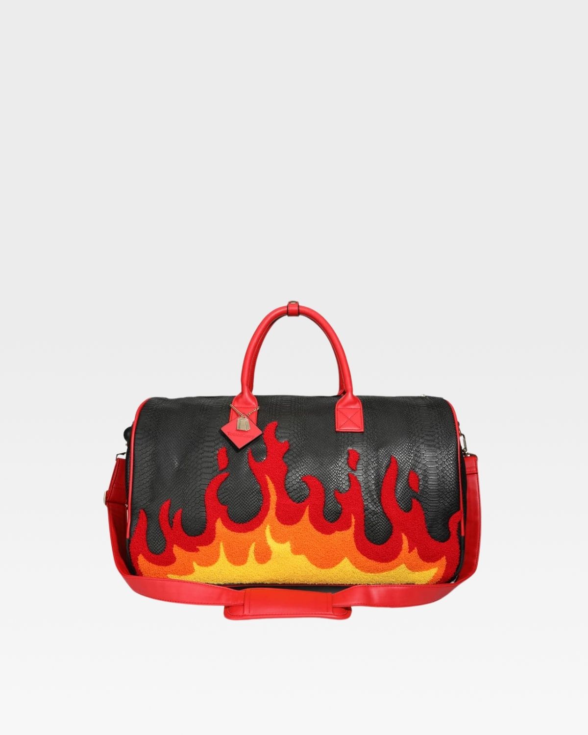 Exclusive Fire Rolling Duffle Bag in Red