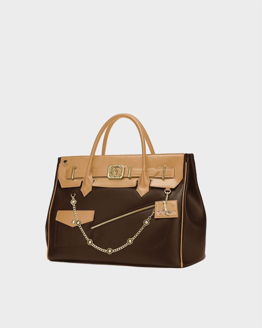 Monarch Grandeur Bag in Beige & Brown