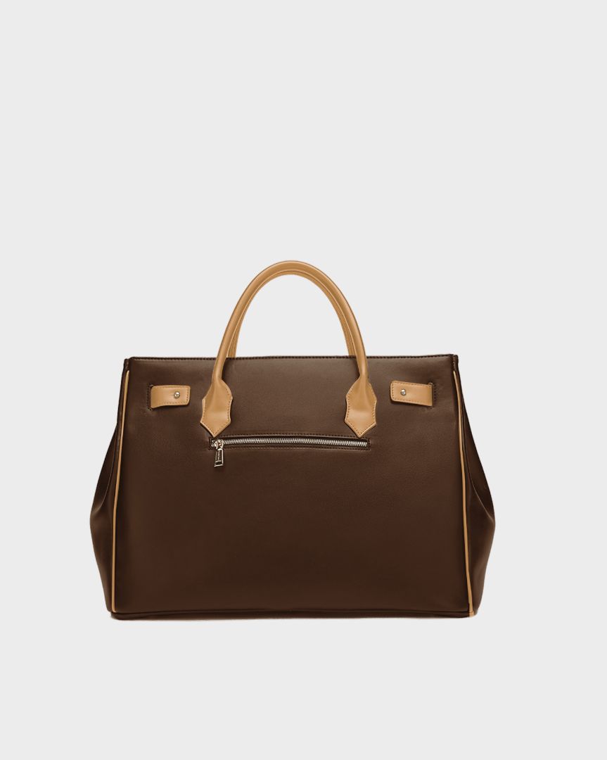 Monarch Grandeur Bag in Beige & Brown