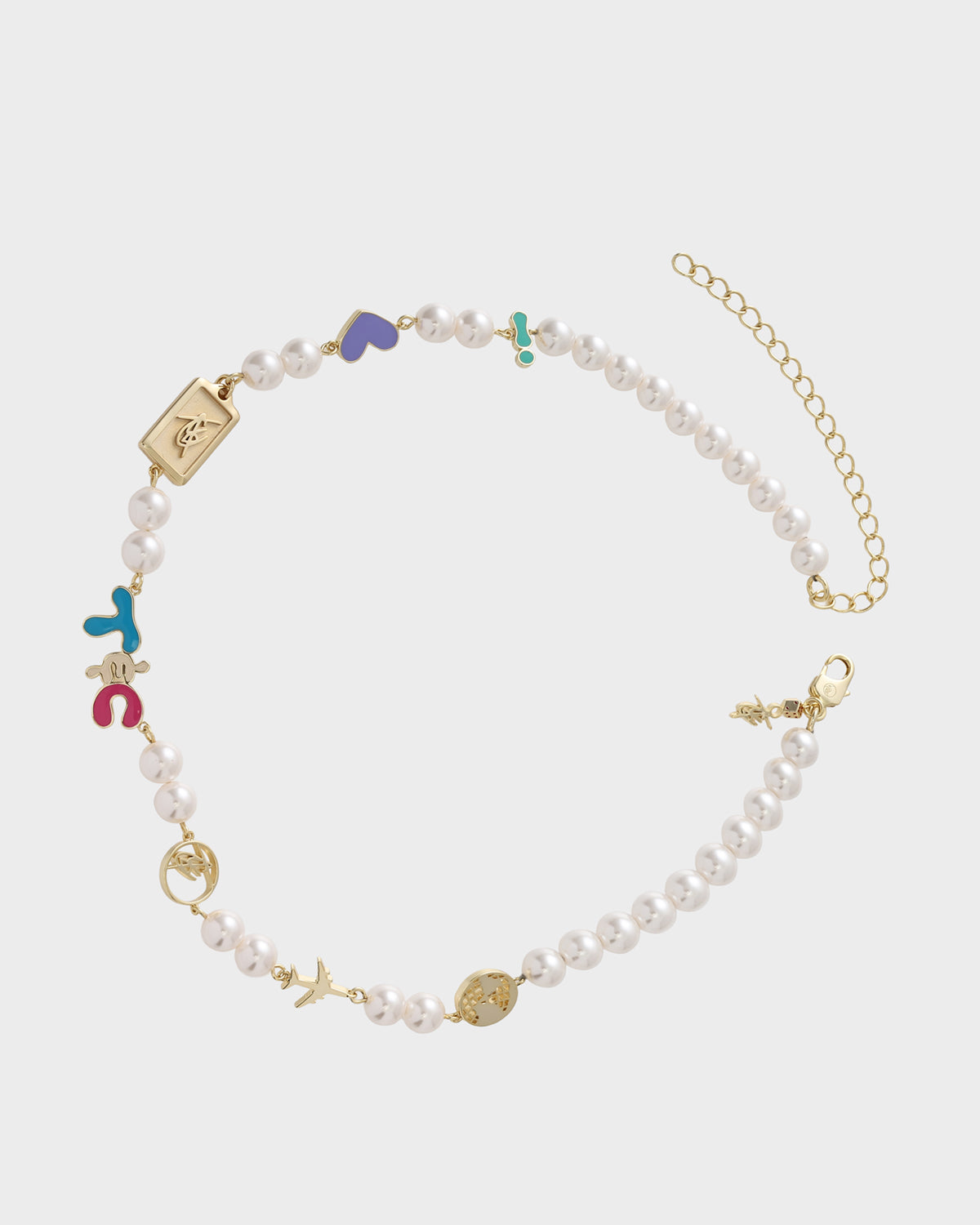 T&C Pearl Necklace in White
