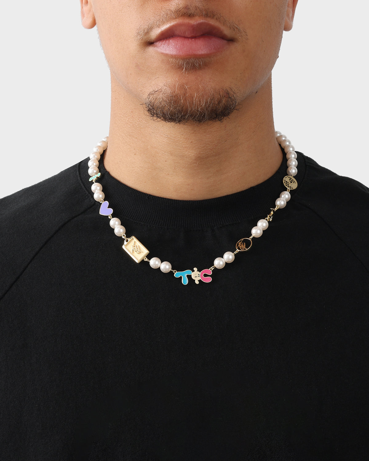 T&C Pearl Necklace in White
