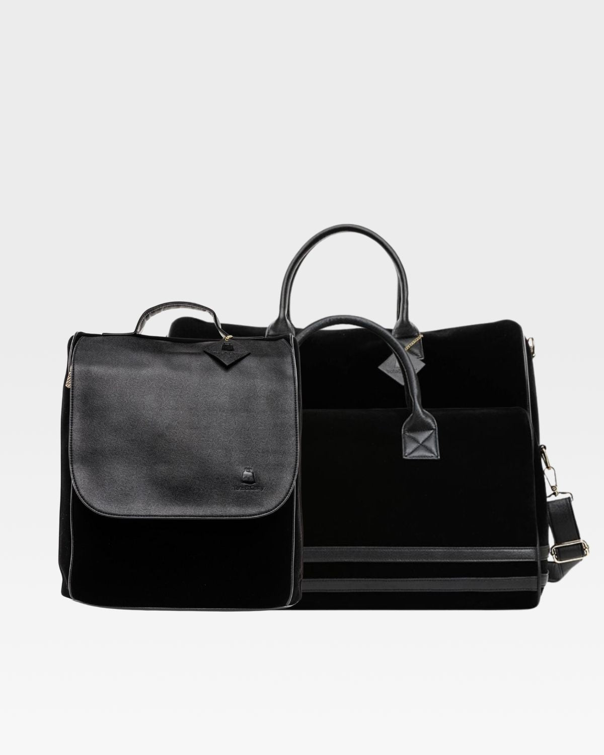 Velvet Travel Set in Black