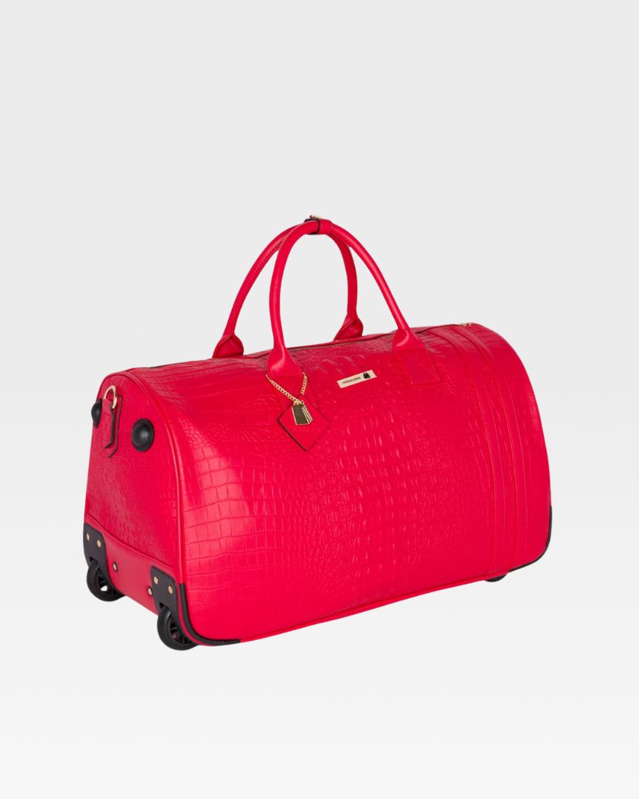 Apollo 2 Backpack & Rolling Duffle Bag Set in Red