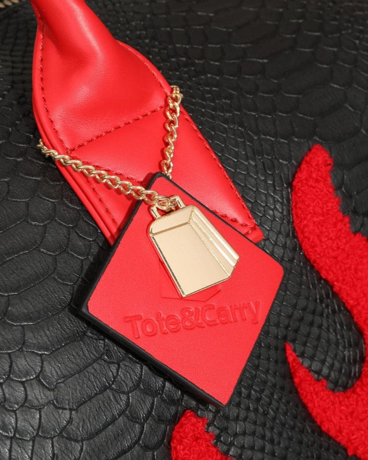 Exclusive Fire Rolling Duffle Bag in Red