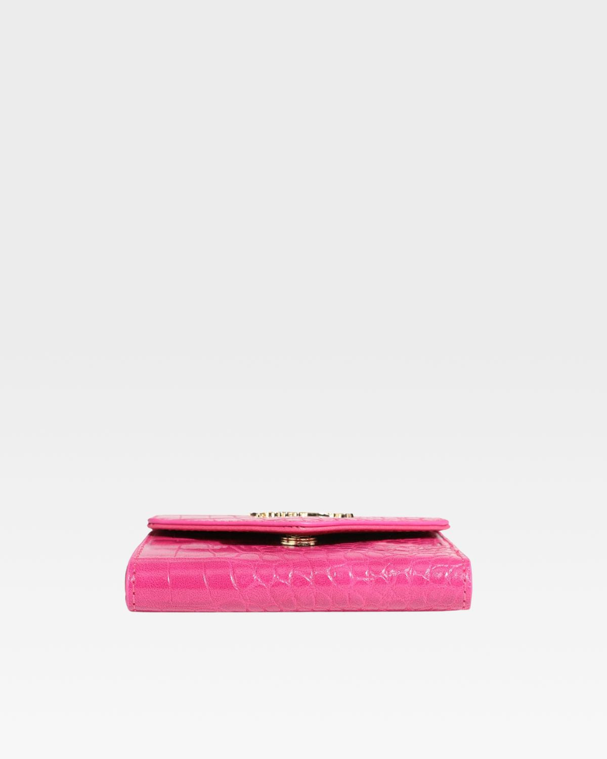 Mini Leather Wallet in Hot Pink