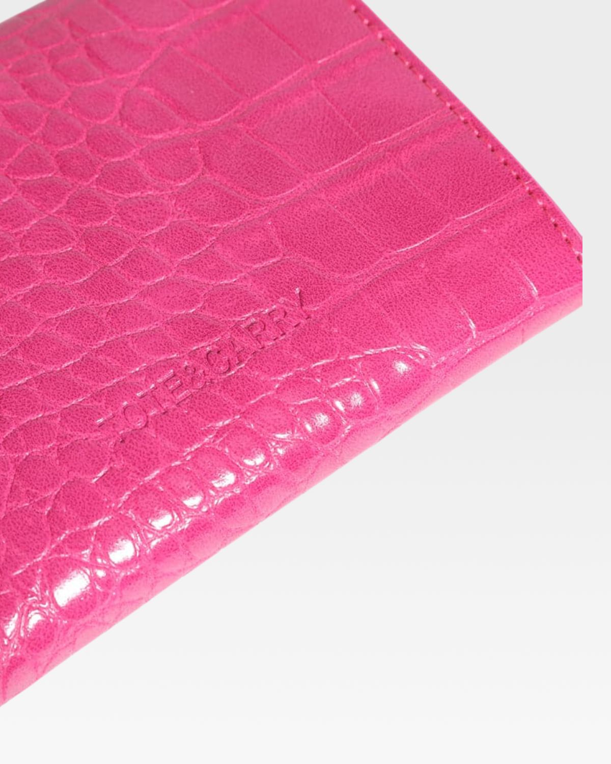 Mini Leather Wallet in Hot Pink