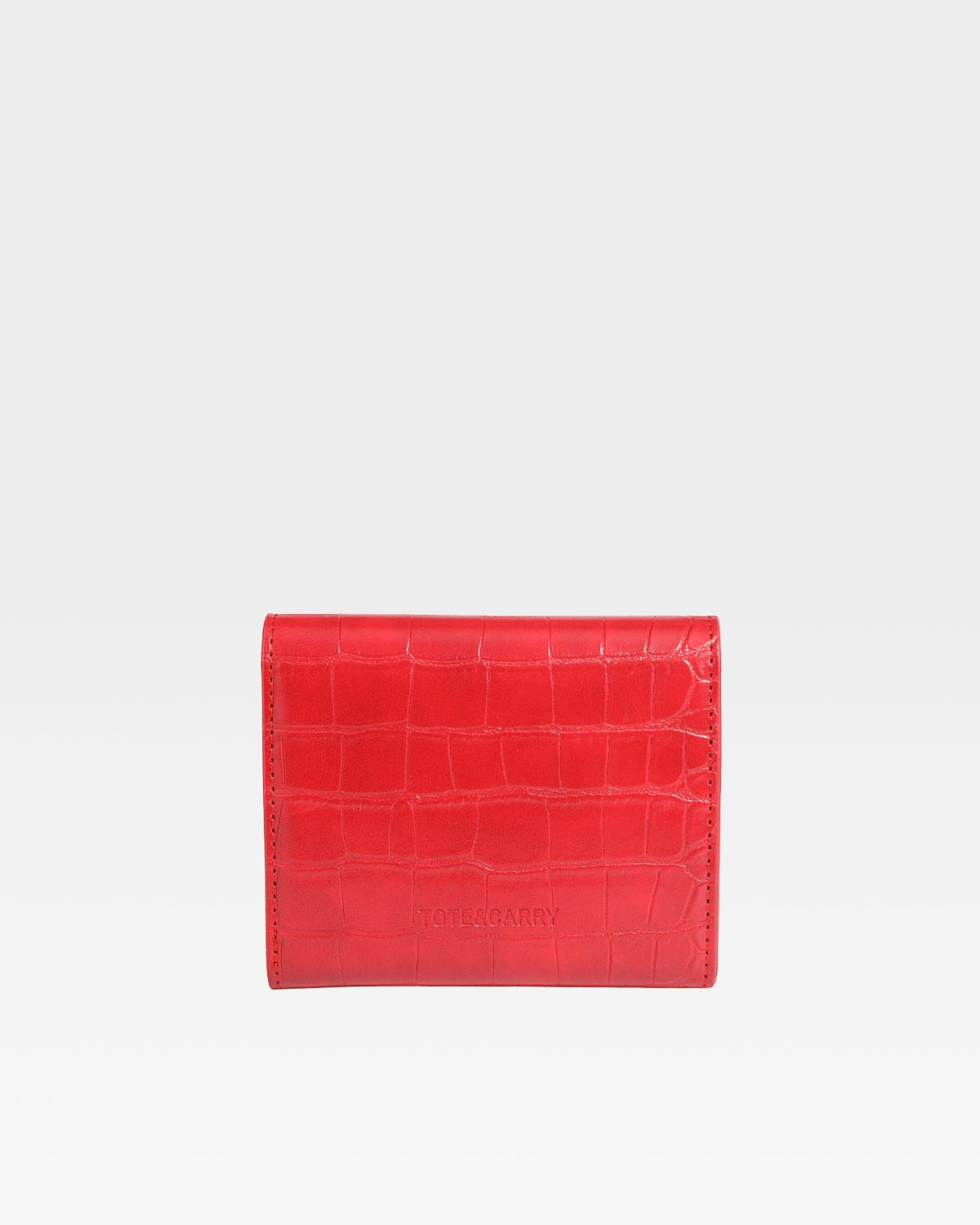 Mini Leather Wallet in Red