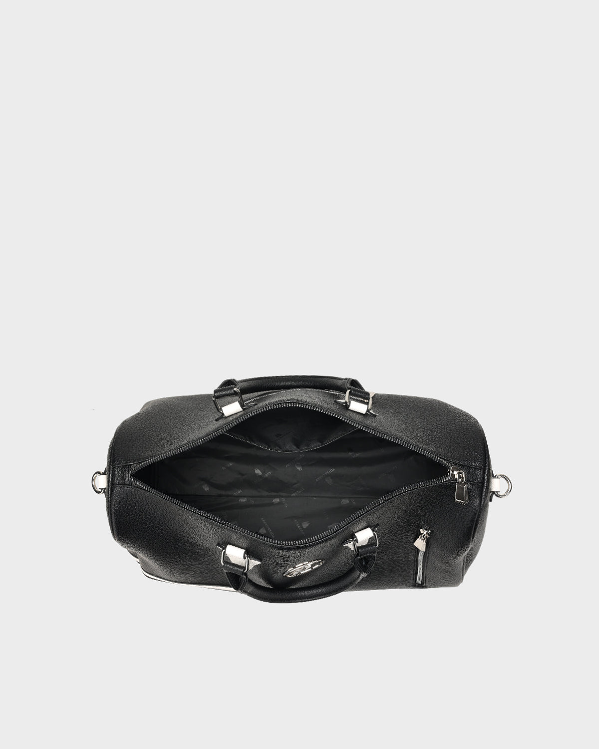 Striped Sensation Duffle Bag in Black