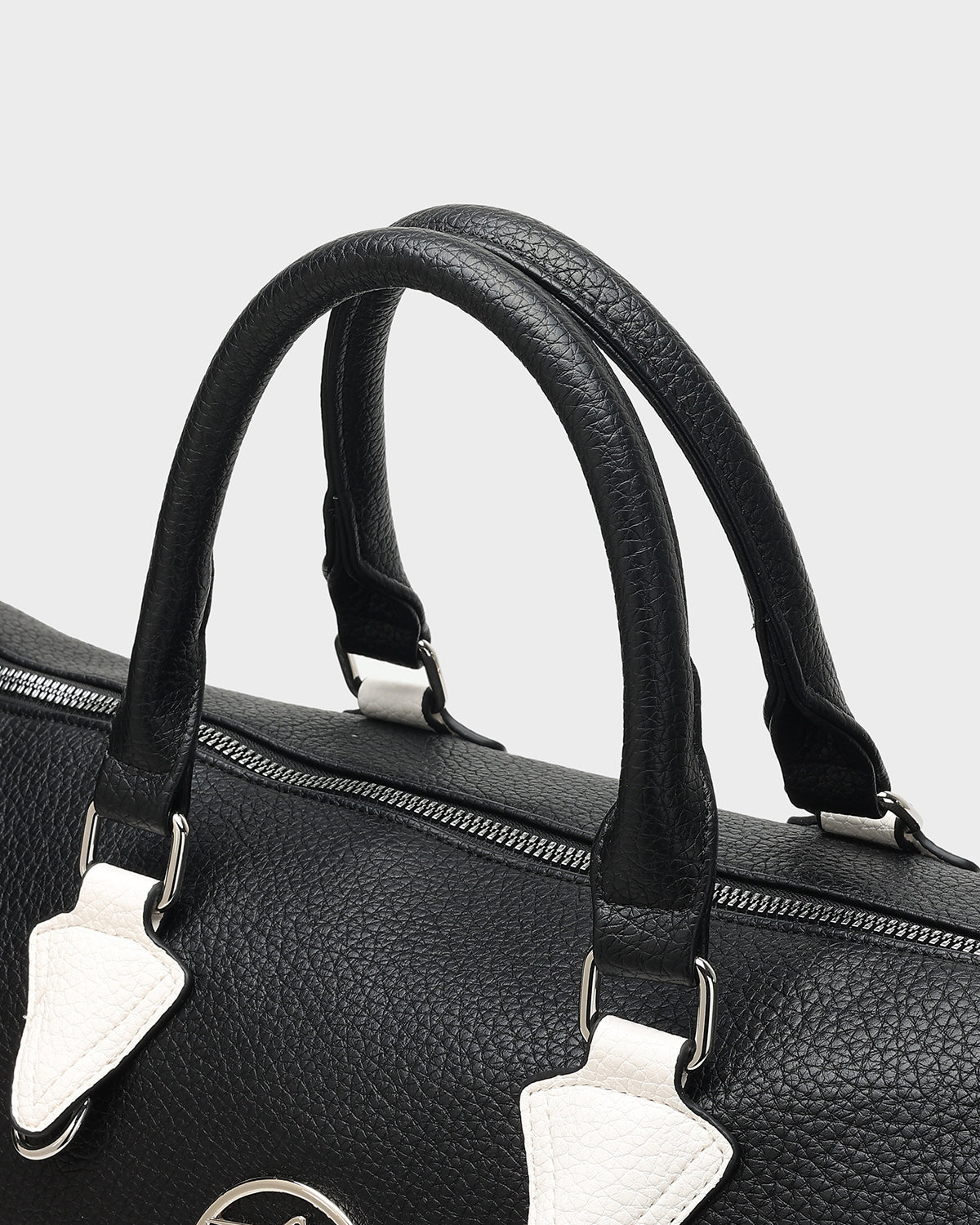 Striped Sensation Duffle Bag in Black